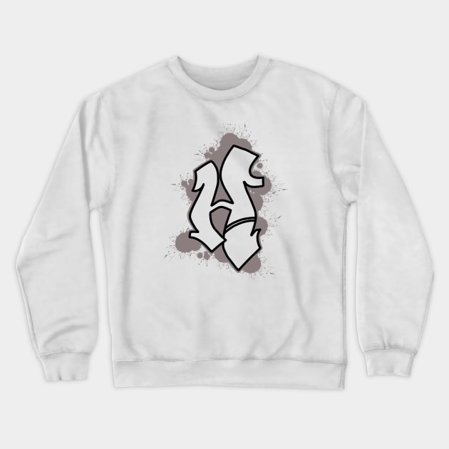 Graffiti style H Crewneck Sweatshirt by KeegansKolourStudio